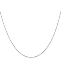 10k White Gold .6 mm Carded Cable Rope Chain-10K6RW-24
