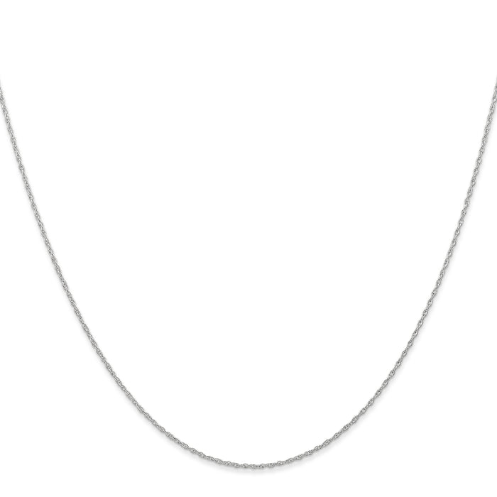 10k White Gold .6 mm Carded Cable Rope Chain-10K6RW-16