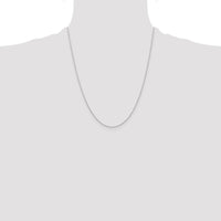 10k White Gold .6 mm Carded Cable Rope Chain-10K6RW-22