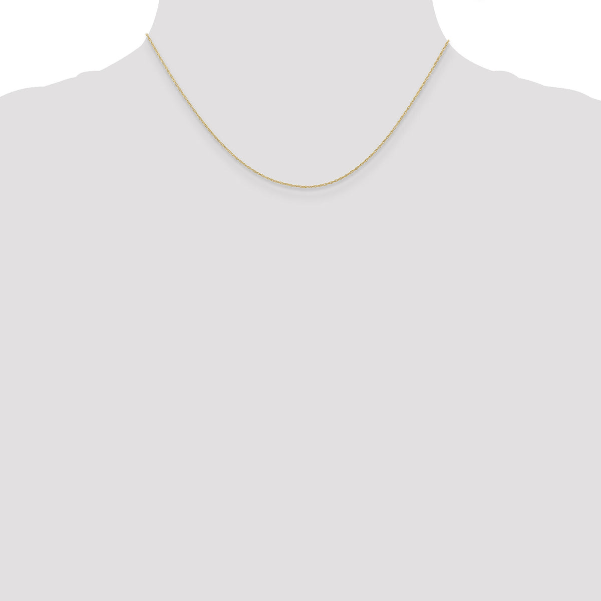 10k .6 mm Carded Cable Rope Chain-10K6RY-16