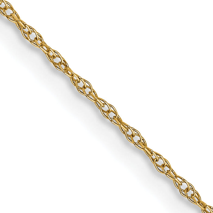 10k .6 mm Carded Cable Rope Chain-10K6RY-16