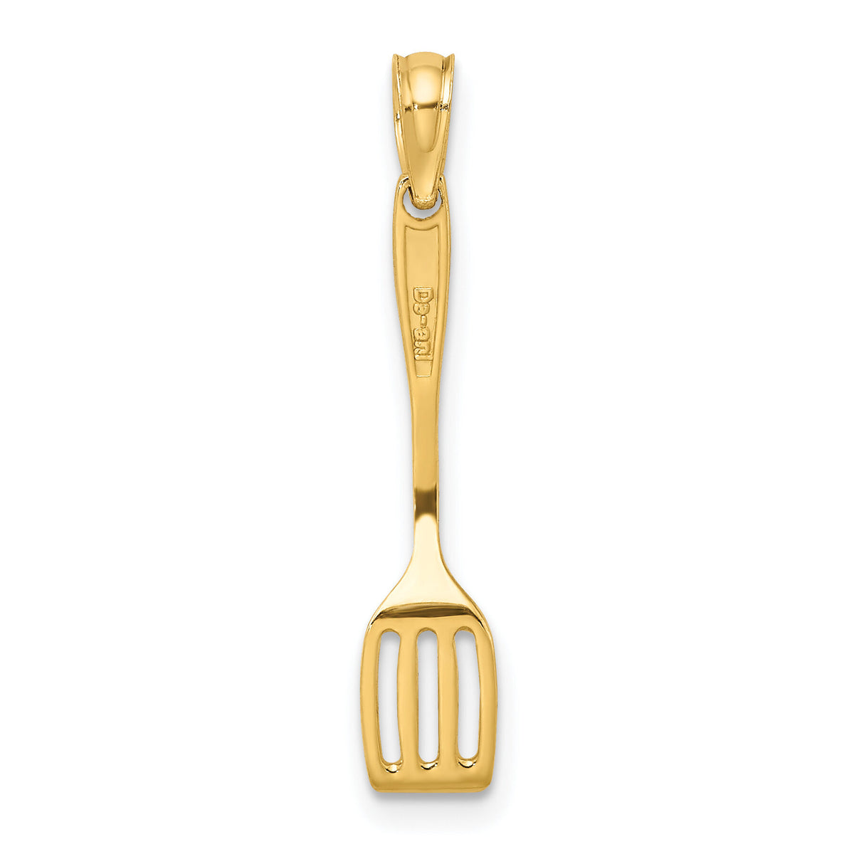 10K w/ Black Enamel 3-D Spatula Charm-10K7019