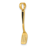 10K w/ Black Enamel 3-D Spatula Charm-10K7019