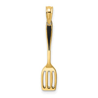 10K w/ Black Enamel 3-D Spatula Charm-10K7019