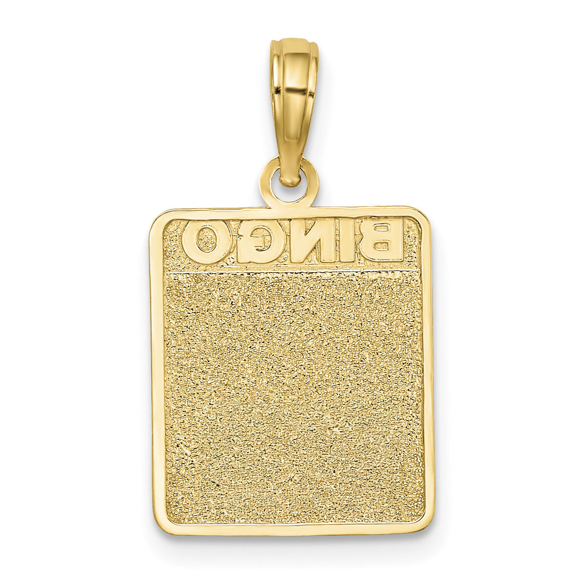 10K w/ Enamel Bingo Card Charm-10K7058