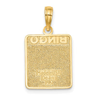 10K w/ Enamel Bingo Card Charm-10K7058
