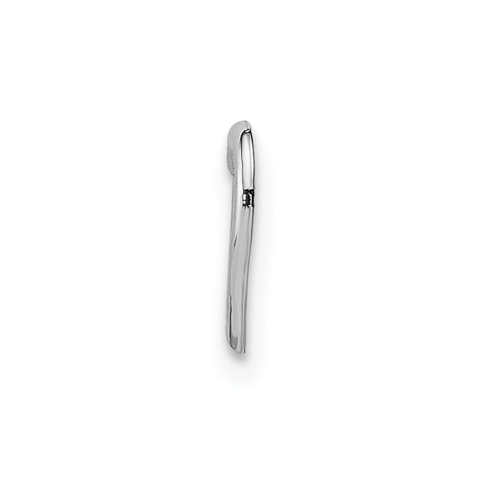 10K White Gold Polished Mini Floating Heart Slide-10K7108W