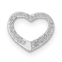 10K White Gold Polished Mini Floating Heart Slide-10K7108W