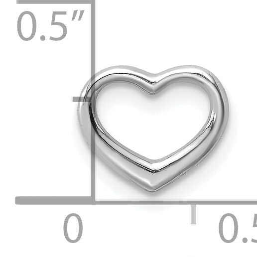 10K White Gold Polished Mini Floating Heart Slide-10K7108W