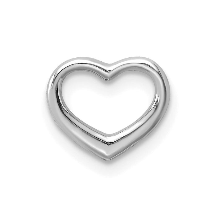 10K White Gold Polished Mini Floating Heart Slide-10K7108W
