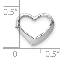 10K White Gold Floating Heart Charm-10K7119W