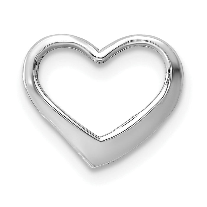 10K White Gold Floating Heart Charm-10K7119W