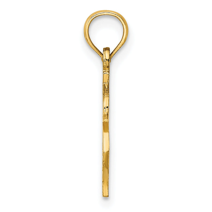 10K Dollar Sign Charm-10K7136