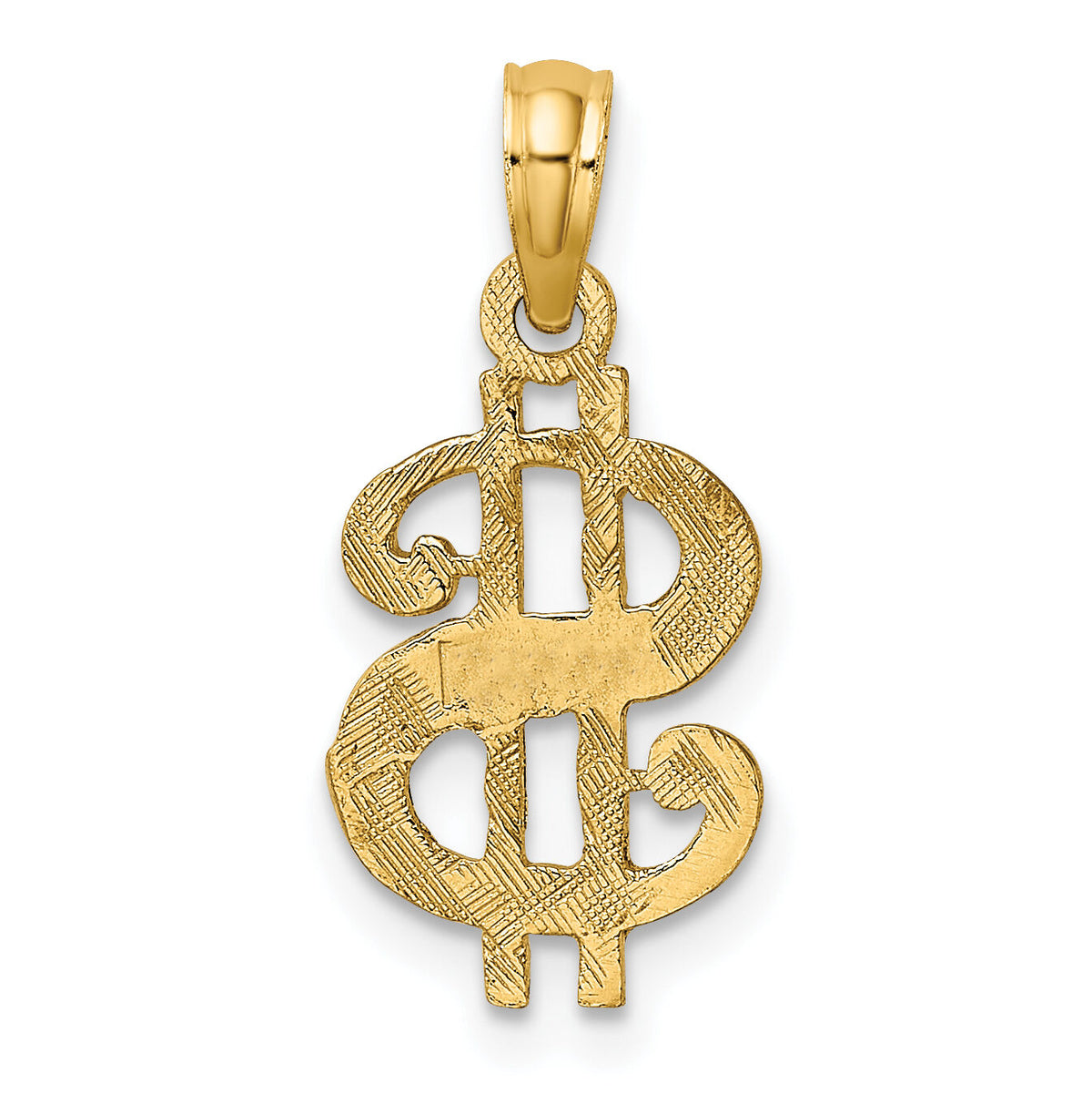 10K Dollar Sign Charm-10K7136