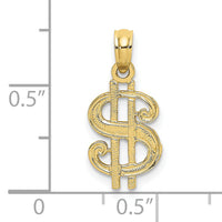10K Dollar Sign Charm-10K7136