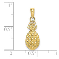 10K Textured Pineapple Charm-10K7138