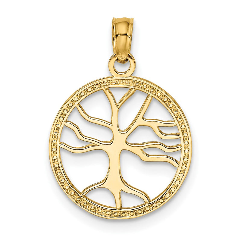 10K  Small Tree Of Life In Round Frame Charm-10K7139