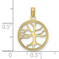 10K  Small Tree Of Life In Round Frame Charm-10K7139
