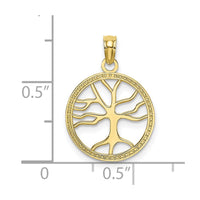 10K  Small Tree Of Life In Round Frame Charm-10K7139