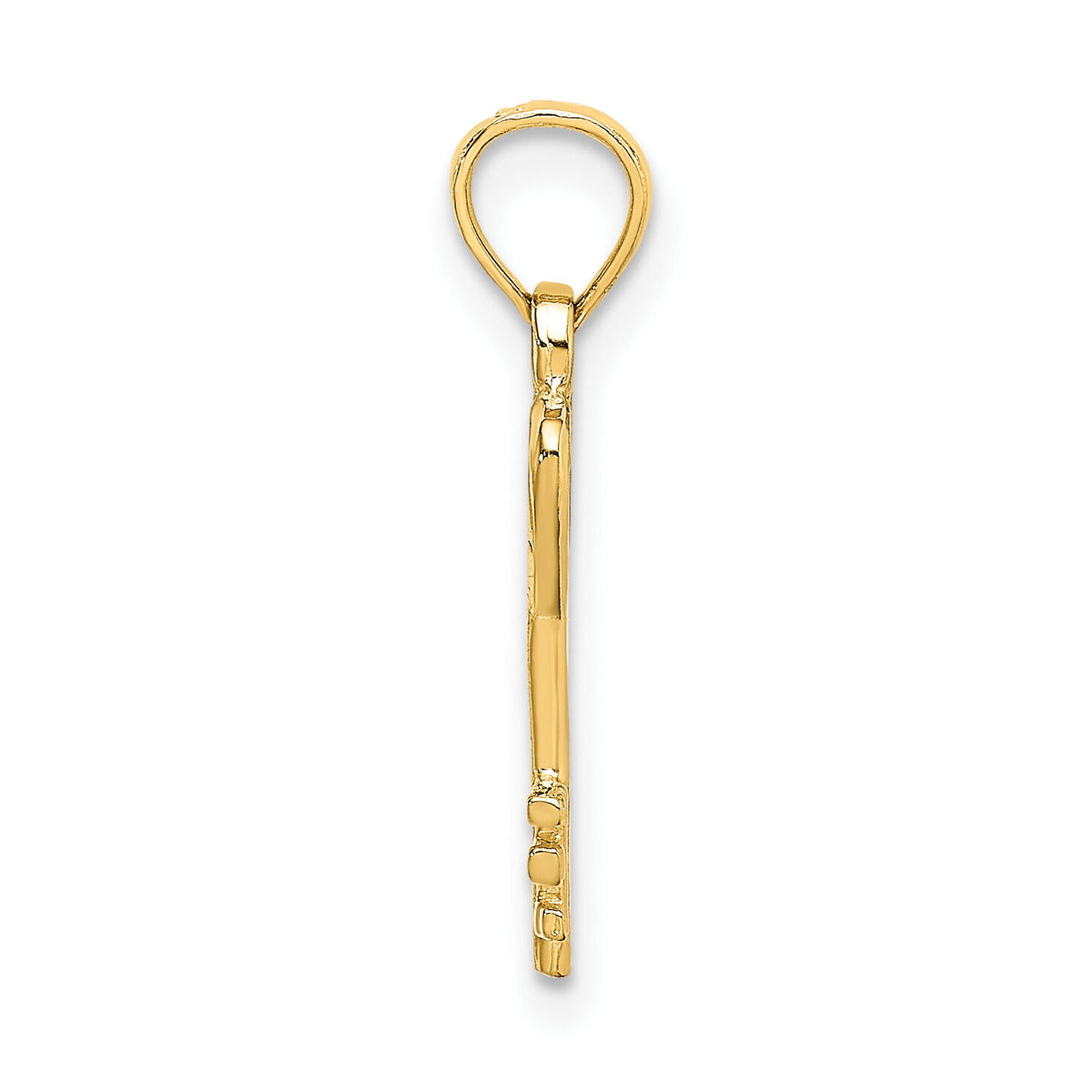 10k Key w/ Heart Charm-10K7153