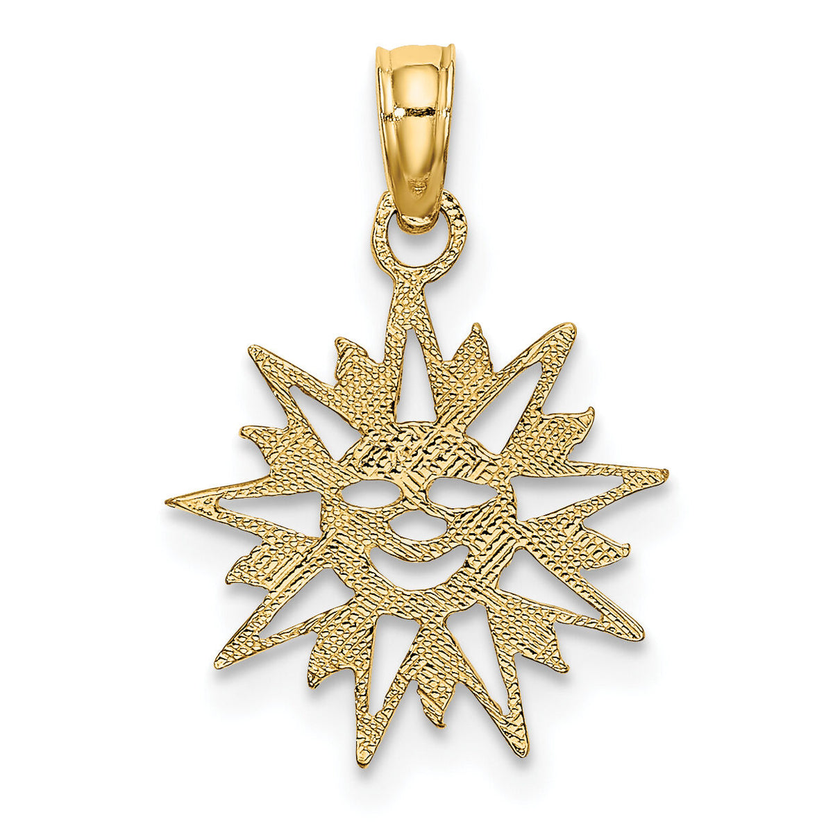 10K Smiling Sun Charm-10K7156