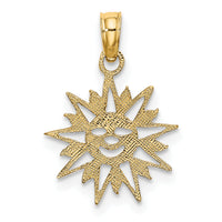 10K Smiling Sun Charm-10K7156