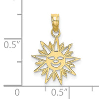 10K Smiling Sun Charm-10K7156