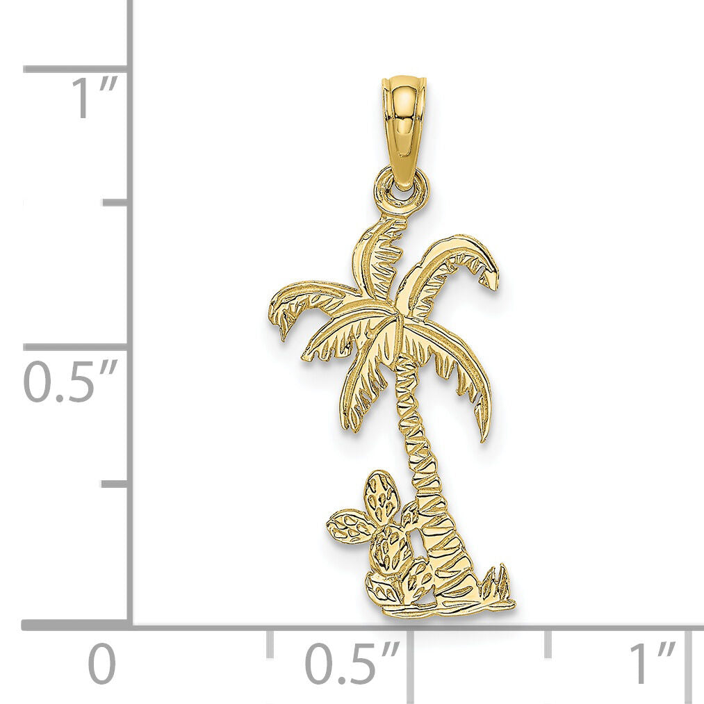 10K Palm Tree w/ Cactus Charm-10K7157