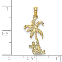 10K Palm Tree w/ Cactus Charm-10K7157