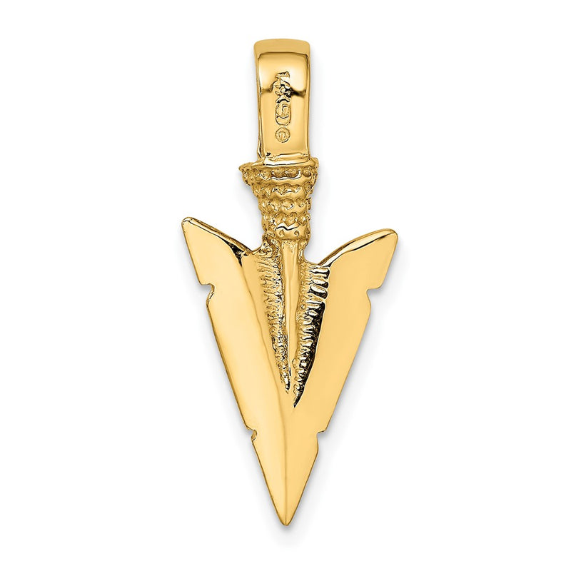 10K 3-D Arrowhead Charm-10K7165