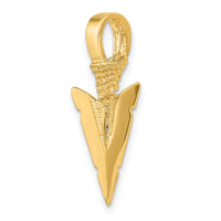 10K 3-D Arrowhead Charm-10K7165