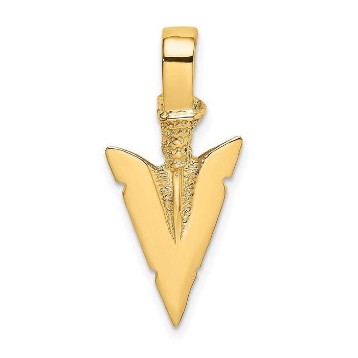 10K 3-D Arrowhead Charm-10K7165