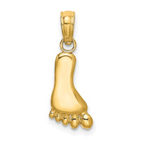 10K Polished Foot Charm-10K7178