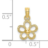 10k 2-D Mini Daisy Flower Charm-10K7179
