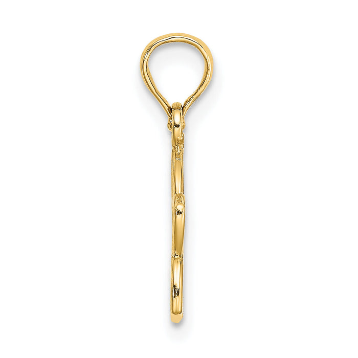 10k Cut Out Flower Charm-10K7188