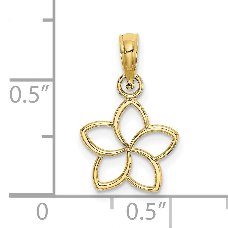10k Cut Out Flower Charm-10K7188