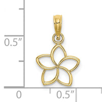 10k Cut Out Flower Charm-10K7188