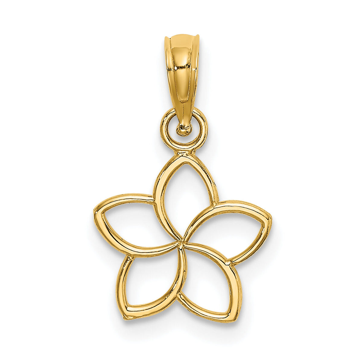 10k Cut Out Flower Charm-10K7188