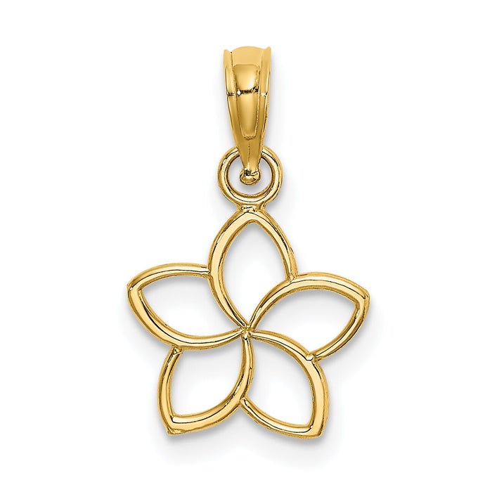 10k Cut Out Flower Charm-10K7188