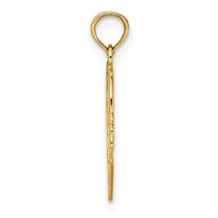 10K Polished and Beaded Claddagh In Heart Charm-10K7191