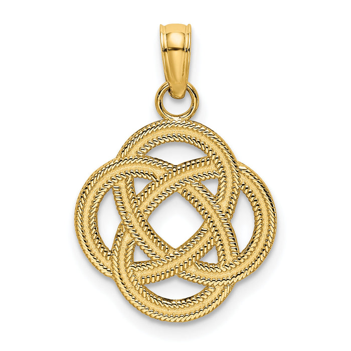 10K Small Celtic Eternity Knot Circle Charm-10K7214