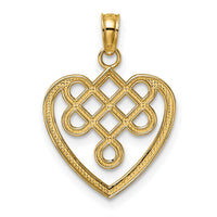 10K Small Celtic Knot Heart Charm-10K7228