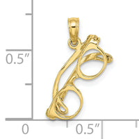 10K 3-D Moveable Sunglasses Charm-10K7248