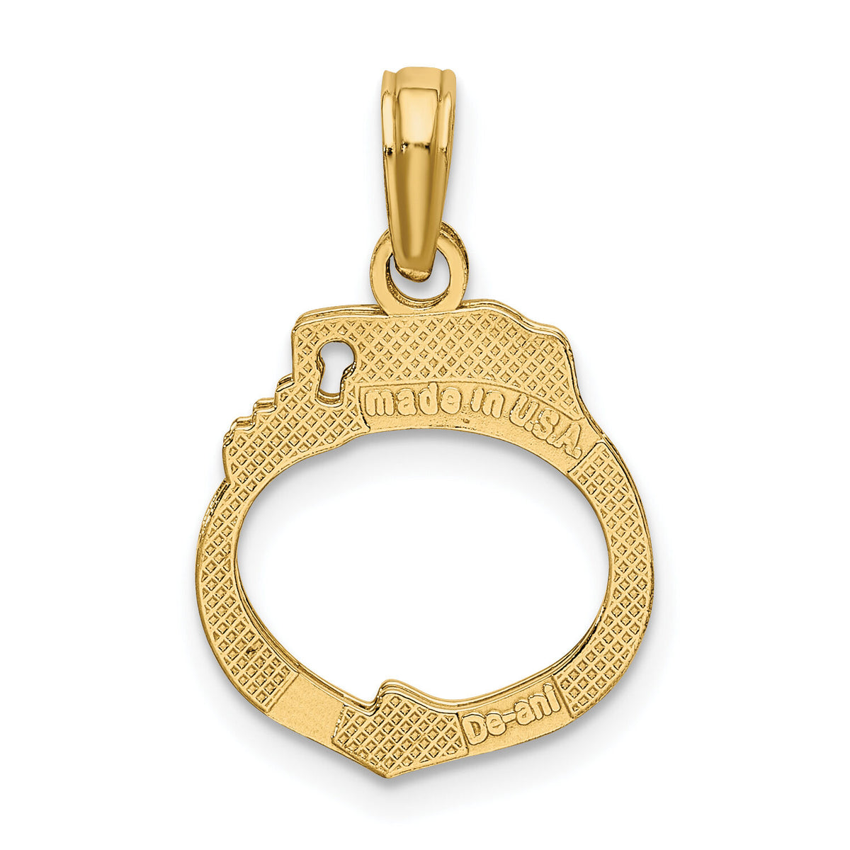 10K Moveable Handcuffs Charm-10K7253