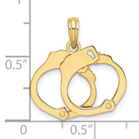 10K Moveable Handcuffs Charm-10K7253