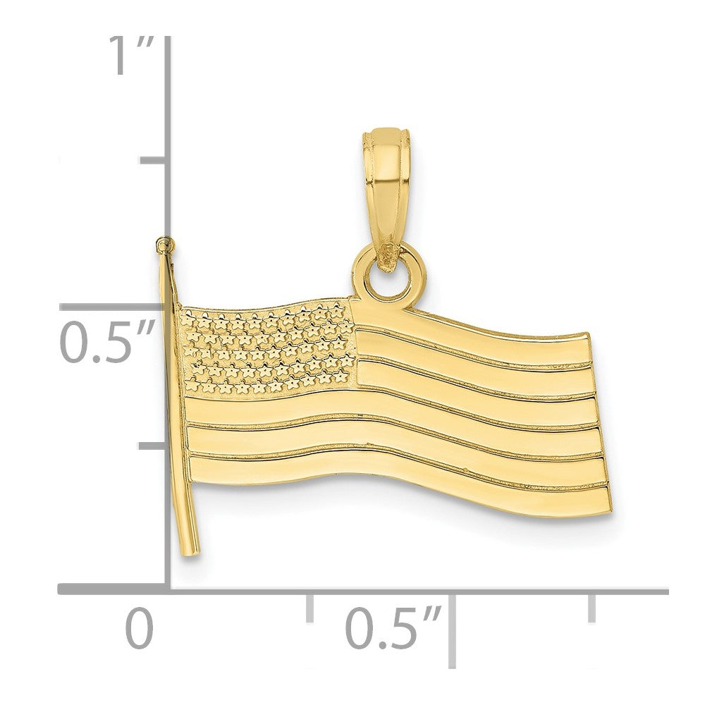 10K American Flag Charm-10K7255