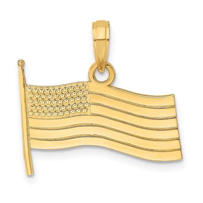 10K American Flag Charm-10K7255