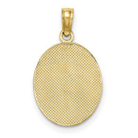 10K Fleur de Lis on Oval Disc Charm-10K7260