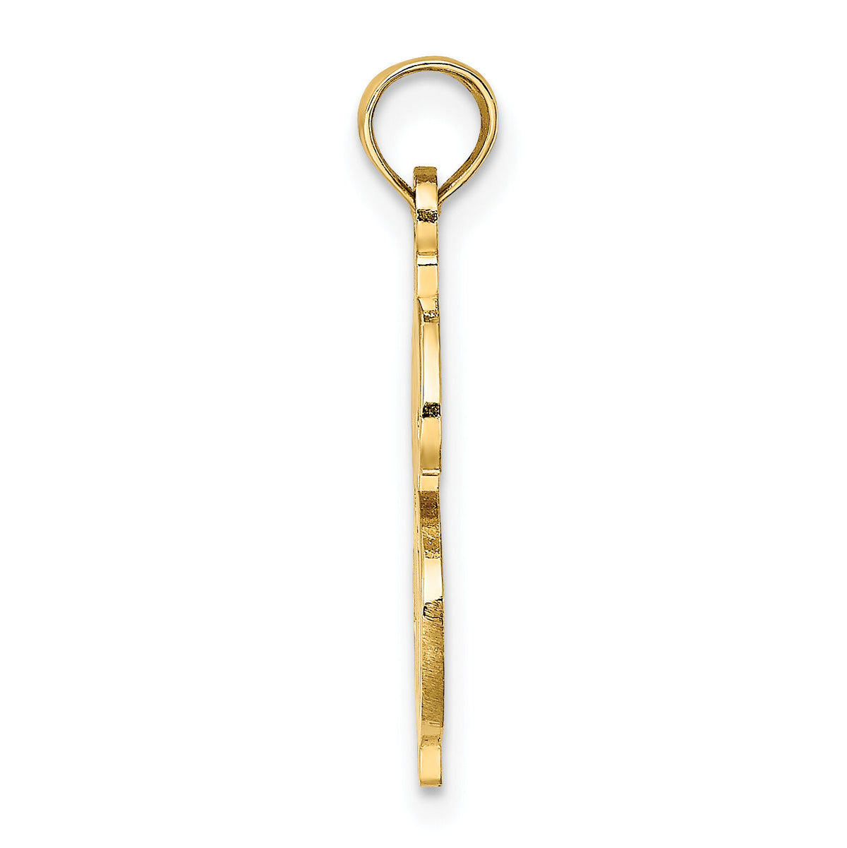 10K Textured Dollar Sign Charm-10K7272