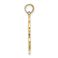 10K Textured Dollar Sign Charm-10K7272